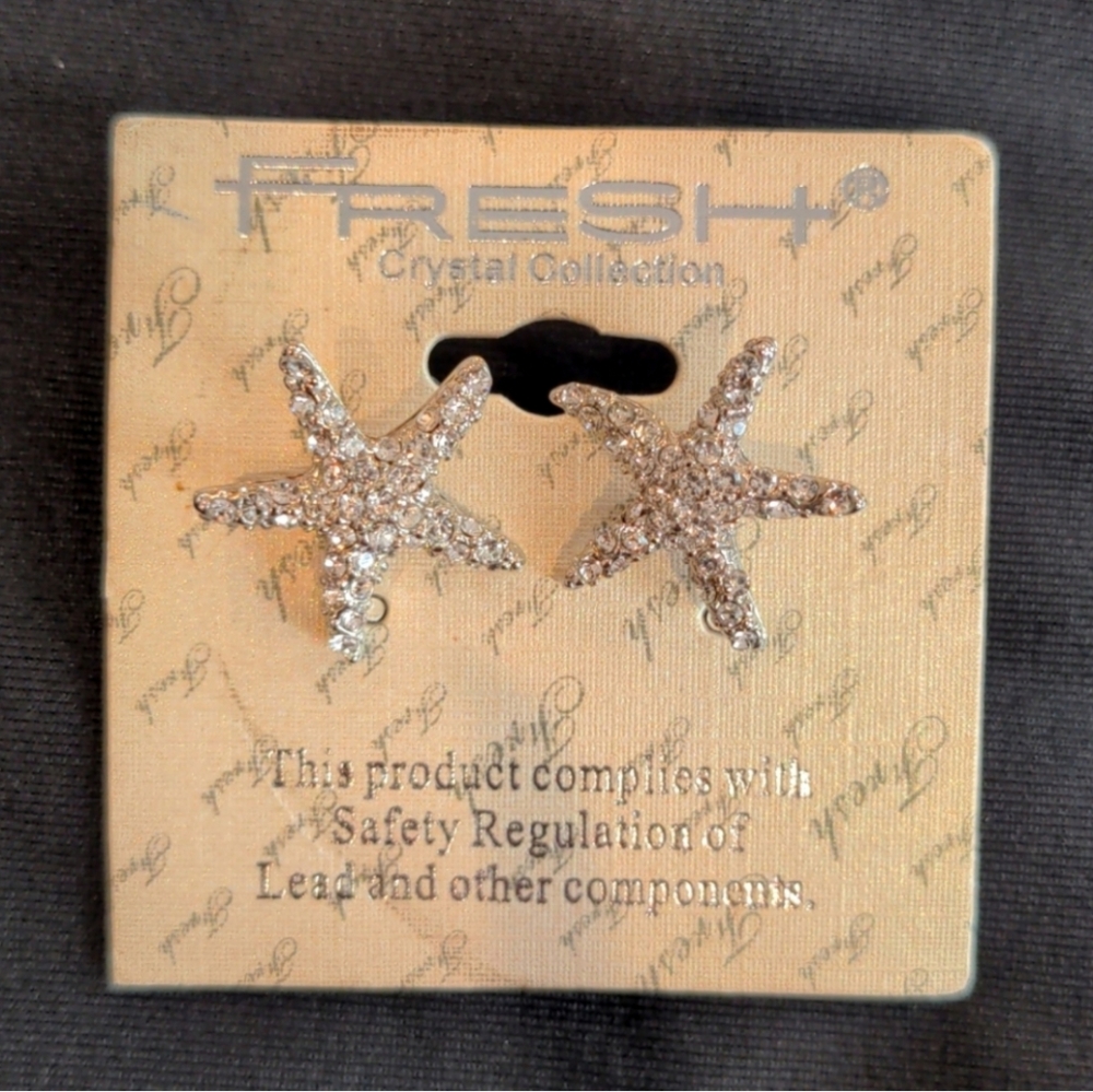 Fresh Crystal Collection Sea Star Earrings
